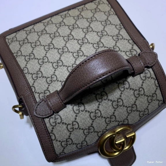 Hyperpeter top GUCCI handle bag GG Marmont mini 0801